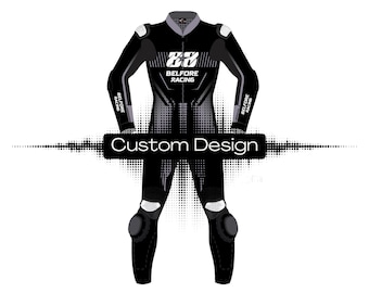 Custom Cowhide Motorcycle Race Suit: Kangaroo Leather, 9 Protections