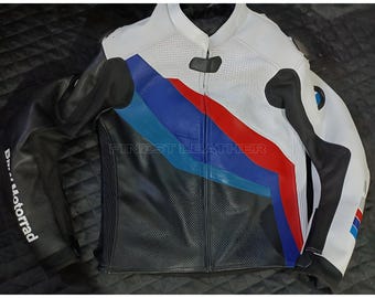 BMW Motogp Racing Leather Jacket: Cowhide Biker Jacket - Etsy