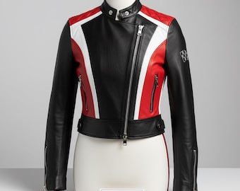 McLaren Black Lambskin Leather Biker Jacket: Moto Style