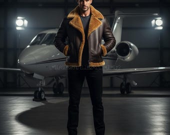 Resident Evil 4 Leon Kennedy B3 Bomber Jacket: Shearling Aviator Cosplay