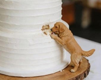 Topper per torta nuziale personalizzato per animali domestici, statuetta personalizzata per cane, sposa e sposo, decorazione per torta a forma di gatto