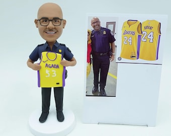 Custom Police Officer Bobblehead, Personalized Resin Statue