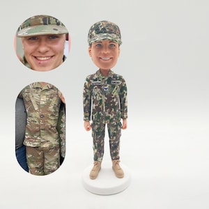 Custom soldier bobblehead, personalized soldier 3D figurine, birthday gift for teammate, handmade figurine, gift for him, Personalized Gifts