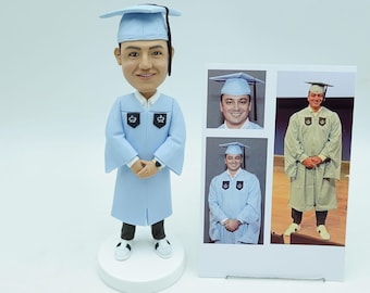 Custom Graduate Bobblehead Figurine, Personalized Graduation Gift