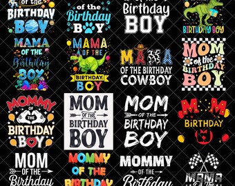 Paquete PNG de mamá del cumpleañero, mamá cumpleañero PNG, sublimación de mamá del cumpleañero, diseños de camisetas PNG para fiesta de cumpleaños