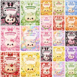 Notizbuch-Cover mit Teigtaschenmotiv | Teigtaschen-Squishy | Notizbuch-Cover für den Schulanfang | Druckbare PDF-Datei |