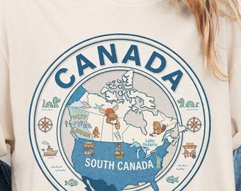 Humorous Map of South Canada Lake Ontario Shirt Lake America Protest Tee Anti Trump Tshirt Protect the Great Lakes Funny Political Gift