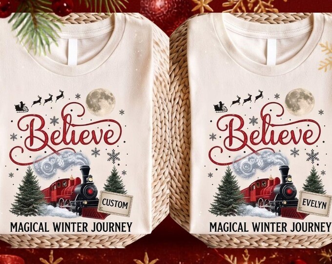 Custom Matching Family Christmas Shirts 2026 Holiday Tees Reunion Pajamas Couple Outfit Tops Xmas Pjs Gift Magical Winter Journey