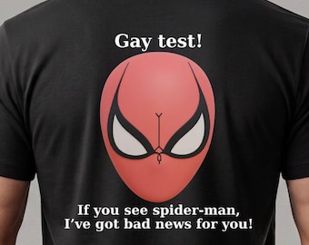 Gay Test Meme Tshirt Funny Optical Illusion Viral LGBTQ Pride Joke Shirts Spider Meme Parody Tee Sarcasm Gay Humor Shirt Gift For Boyfriend