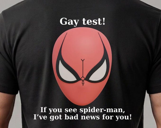 Gay Test Meme Tshirt Funny Optical Illusion Viral LGBTQ Pride Joke Shirts Spider Meme Parody Tee Sarcasm Gay Humor Shirt Gift For Boyfriend