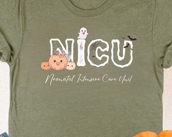 Vintage Neonatal Intensive Care Unit Nurse Practitioner Shirt Halloween Nurse Tshirt Cute Nurse Gift Retro Nicu Fall Tee NICU Nurse Pumpkin