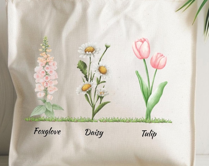 FDT Tote Bag with Floral Design - Protest & Gift Idea - Anti Trump