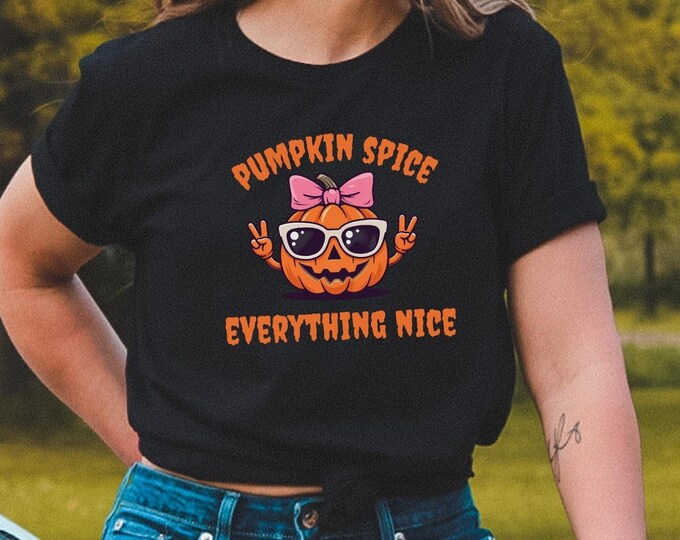 Pumpkin Spice T-Shirt: Fall Coffee Lover Tee - Cozy Autumn Vibes