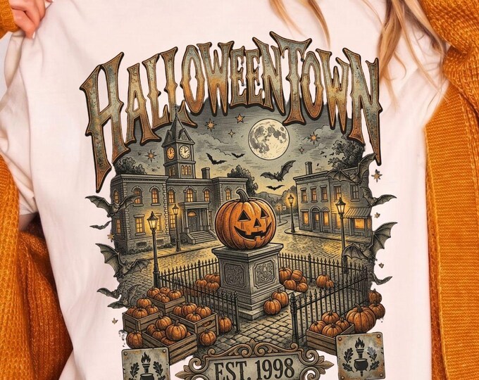 Comfort Colors® Halloweentown Est 1998 Shirt, Halloweentown University, Retro Halloweentown Shirt, Cute Fall Shirt, Halloween Graphic Tee