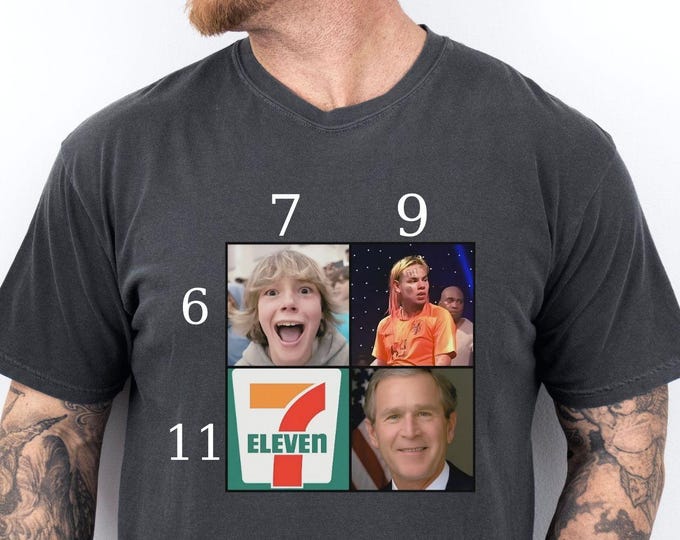 Unisex Gift For Boyfriend Funny 9 11 Shirts Seven Eleven 67 Meme Dark Humor Tee Adult TShirt Gen Z Six Seven Tee for Him 69 Birthday Wacky