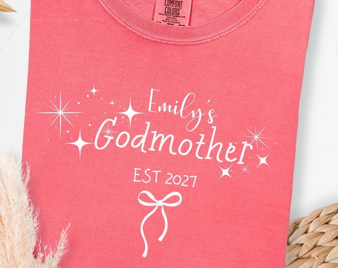 Custom Godmother Shirt Gift for Godmother Proposal Catholic Baptism Day Gifts Personalized Godmother Tshirt Will You Be My Godparent Tee