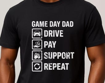 Volleyball Dad Shirt Drive Pay Support Repeat Sports Mom Gift for Volleyball Dad Game Day Team T-Shirt Volleyball Parent Tee Father Hat