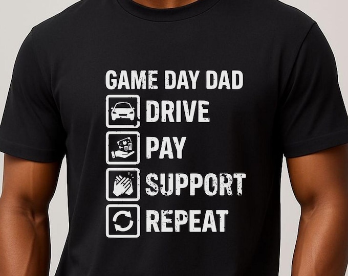 Volleyball Dad Shirt Drive Pay Support Repeat Sports Mom Gift for Volleyball Dad Game Day Team T-Shirt Volleyball Parent Tee Father Hat
