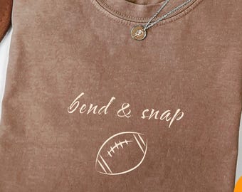 Comfort Colors Bend and Snap Shirt Funny Football Soccer Mom Gift Tee Game Day Shirt for Women Fall Season Tee Tis the Season Cheer Shirt