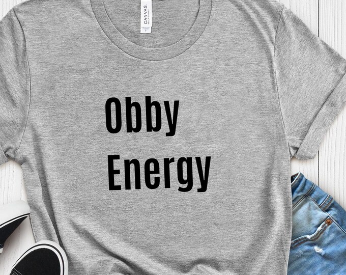 Obby Energy Gamer T-Shirt | Funny Gaming Tee for Boys, Girls, Adults | Retro Video Game Humor Shirt | Cool Gift for Streamers
