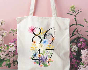 Retro Anti Trump Tote Bag - Democrat 8647 - Liberal Mug - Pro Immigration Canvas