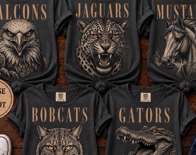 Custom School Mascot Vintage Shirt Comfort Colors Team Spirit Tee Teacher Toddler Youth Game Day Bulldogs Tigers Eagles Wildcats Bears Rams