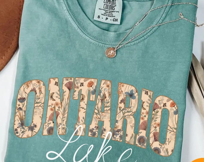 Lake Ontario Shirt Floral Fuck Trump Lake America Protest Tee Anti Trump Comfort Colors Shirt Protect the Great Lakes Preppy Political Gift
