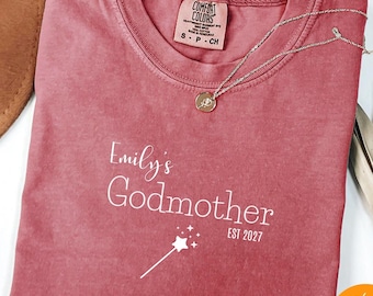 Custom Godmother Shirt Gift for Godmother Proposal Catholic Baptism Day Gifts Personalized Godmother Tshirt Will You Be My Godparent Tee