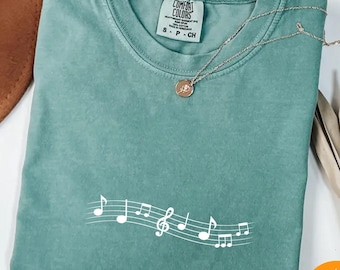 Musical Notes Tshirt, Music Lover Gift, Musician Apparel, Gifts for Music Lovers, Unisex Gifts