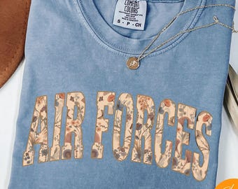 Comfort Colors Air Force Mom Shirt Military Graduation Gifts Proud Airman Family Tee Air Force Wife Gift Air Forces Veteran USAF Army