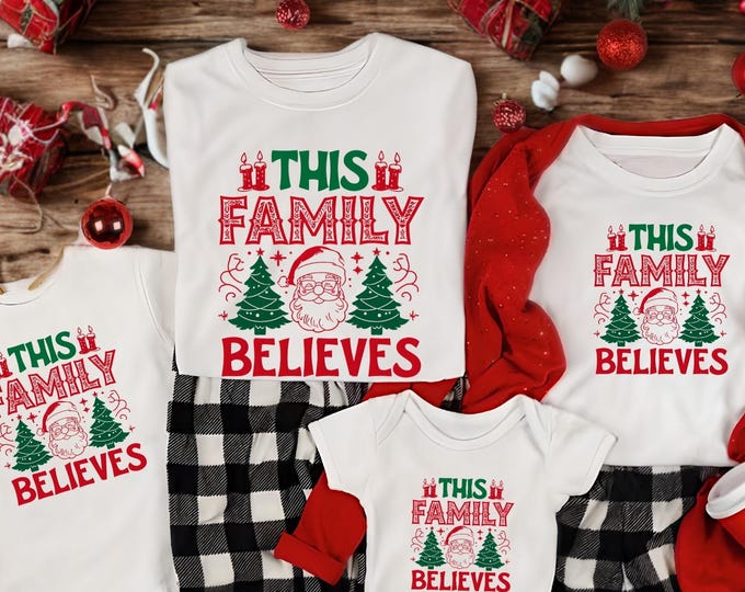 Comfort Colors® Believe Christmas Shirt: Holiday Plaid Tee