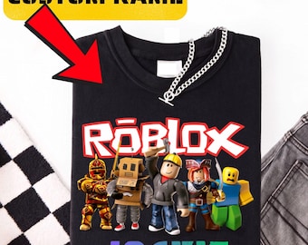 Custom Birthday Boy T-shirt Family Birthday Shirts Bday Family Tee Video Game Matching Birthday Team Robots Shirt Roblox tshirts Kids