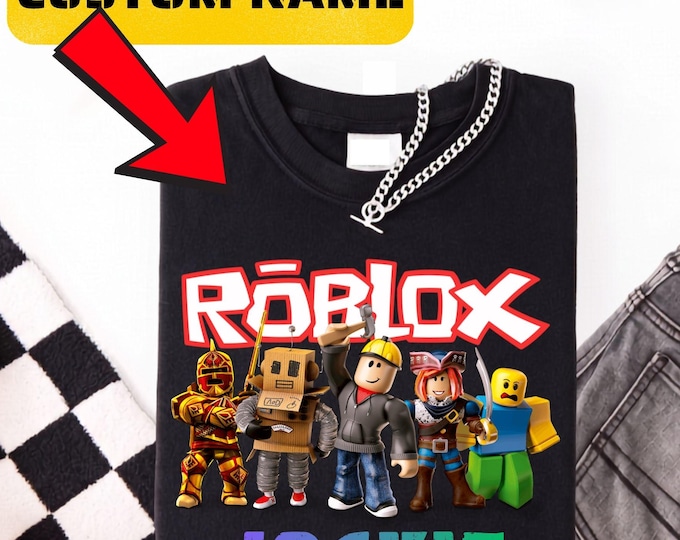 Custom Birthday Boy T-shirt Family Birthday Shirts Bday Family Tee Video Game Matching Birthday Team Robots Shirt Roblox tshirts Kids