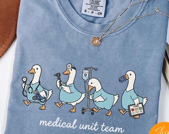 Medical Unit Team ICU Shirt Critical Care Nurse Practitioner Funny Silly Goose Intensive Graduation Gag Gift Doctor Physician Tshirt