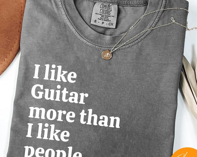 Comfort Colors Guitar Lover Shirt, Musician Gift Tee