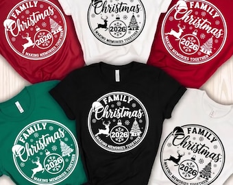 Family Christmas Shirts 2026 Matching Holiday Tees Making Memories Together Custom Family Christmas Outfit Tops Xmas Pjs