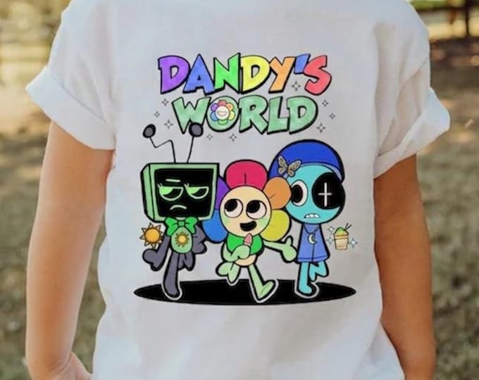 Youth Gaming Shirt, Dandy’s World Shirt, Cute Game Character Shirt, Game Cartoon Shirt, Sprunki Shirt, Toddler Gamer Shirt, Girls Gaming Tee