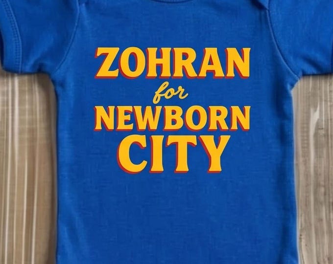 Humorous Baby Tee ZOHRAN for Newborn City Zohran Mamdani Shirt New York City Onesie