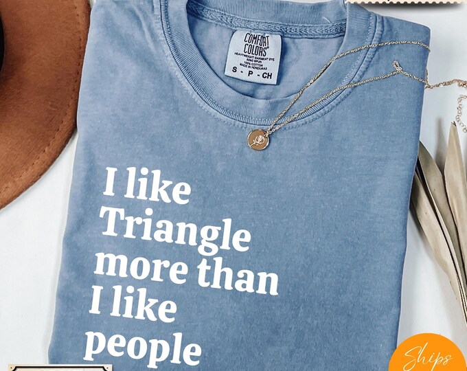 Comfort Colors® Ultra Soft Music Lover Gift, I Like Triangle More Than I like People shirt, Music Shirt, Musician Life Tee, Music Crewneck