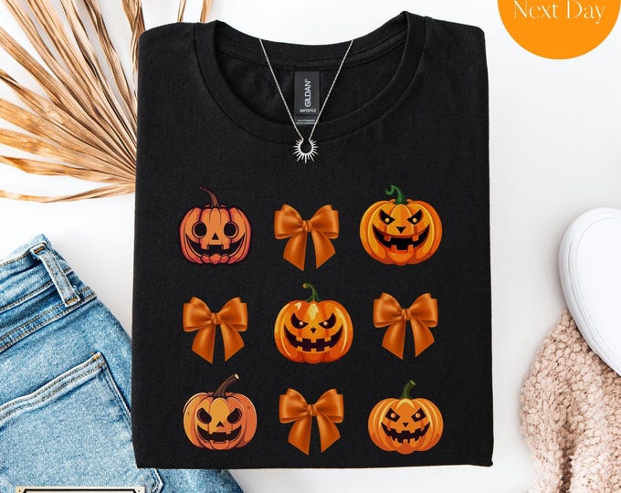 Featured listing image: Coquette Summerween Shirt, Spooky Cute Lace Ghost Tee, Girly Halloween Pumpkin Top, Vintage Fall Aesthetic T-Shirt