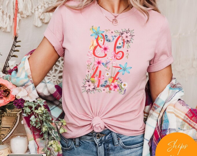 Hidden Message Floral T-Shirt: Personalized Secret Note Gift Tee