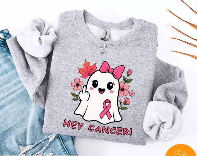 Hey Cancer Sweatshirt: Cancer Warrior Kitten Shirt