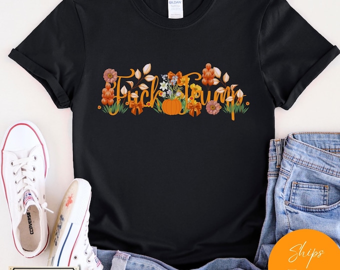 Floral Anti-Trump T-Shirt – Subtle Feminist Protest Design