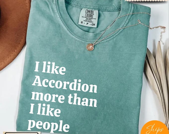 Comfort Colors® I Like Accordion More Than I like People shirt, Music Shirt, Musician Life Tee, Music Crewneck Gift - Comfy
