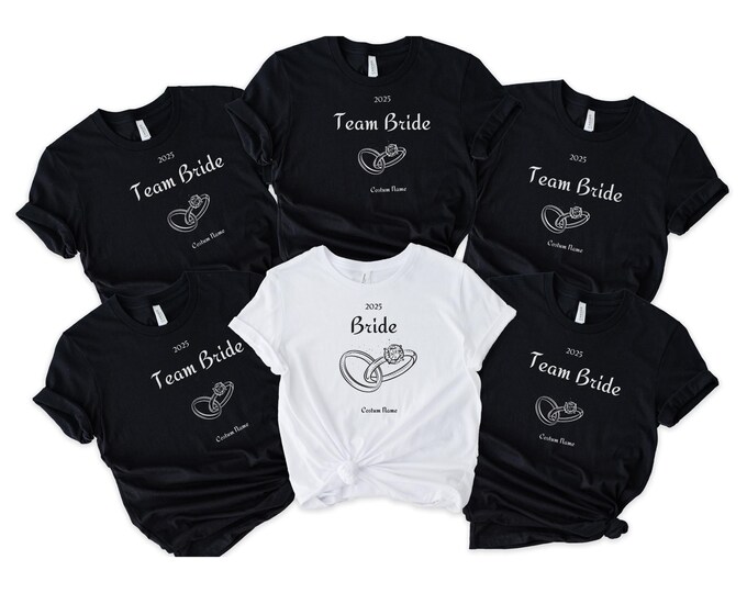 Team Bride T-Shirts: Bachelorette Party Bridal Squad Tees