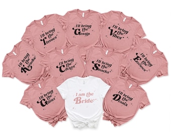 Bachelorette Party Shirts: Bride & Bridesmaid Matching Group Tees