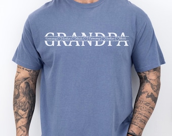 Comfort Colors® Grandpa Shirt: Custom Name Father's Day Tee