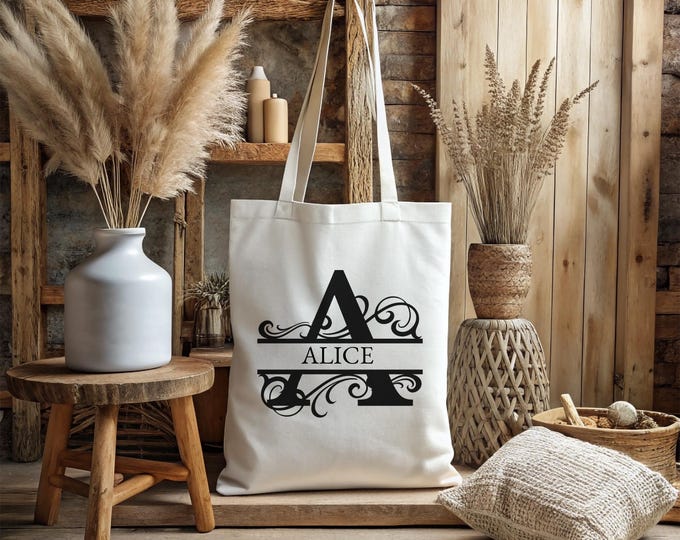 Custom Monogram Tote Bag