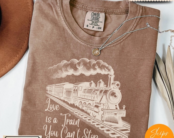 Comfort Colors® Love Is a Train You Can’t Stop – Anna Karenina Inspired Tee