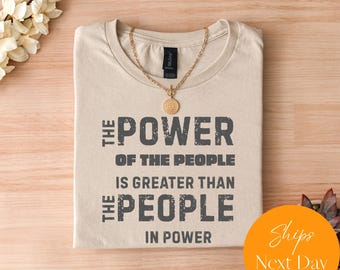 活動家Tシャツ：人民の力抗議者シャツ
